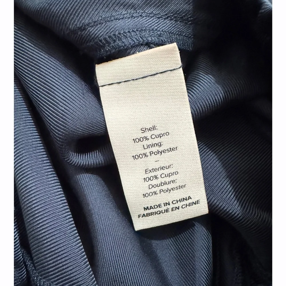 Cinq a Sept Priscilla Wide Leg Ruffle Hem Cargo Navy Blue Pants Women’s Medium - Picture 8 of 9